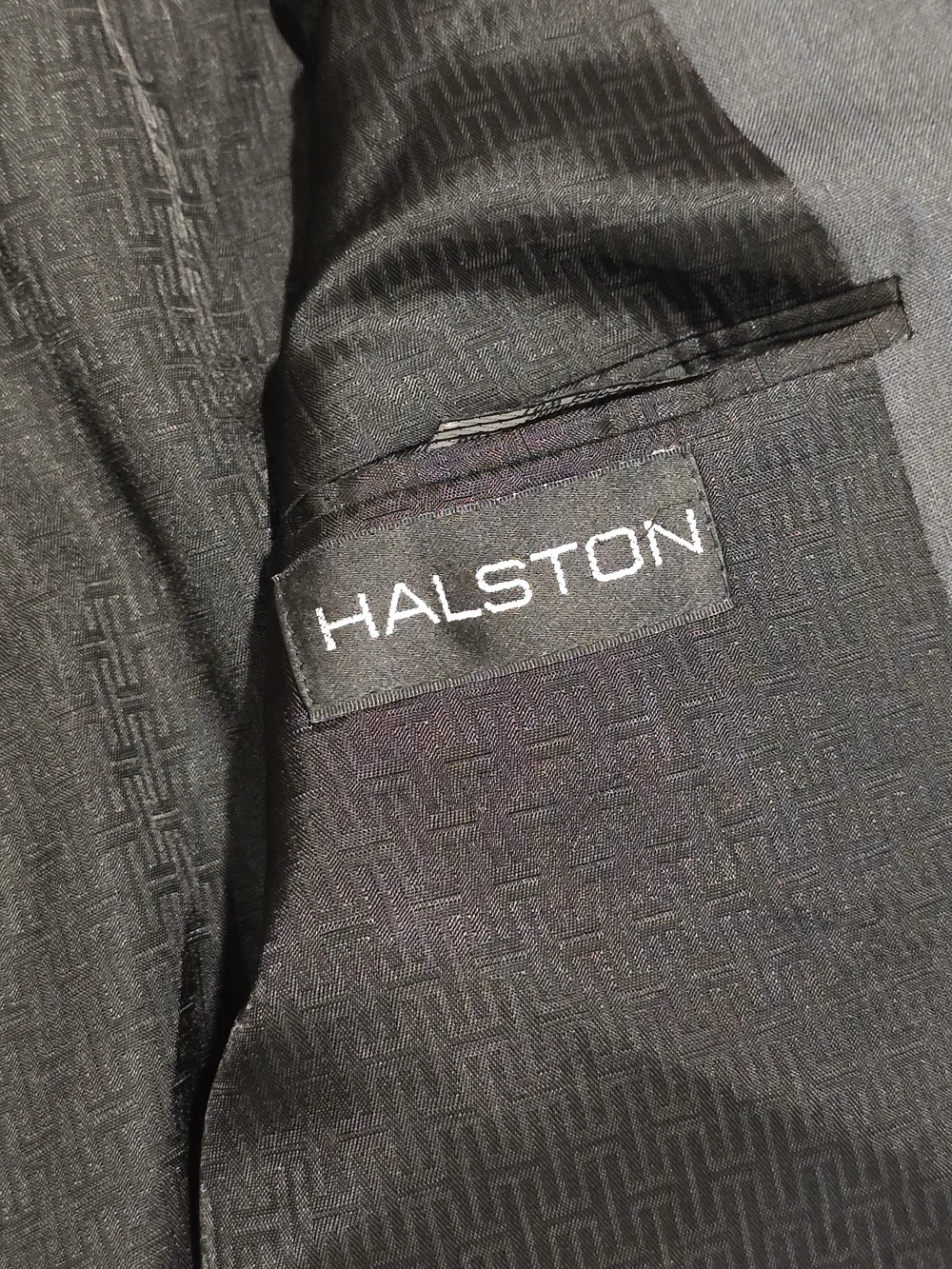 Classic Men's Gray Pinstripe Blazer - Halston 100% Wool